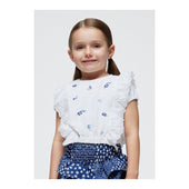 Mayoral Girls White Ruffled Blouse